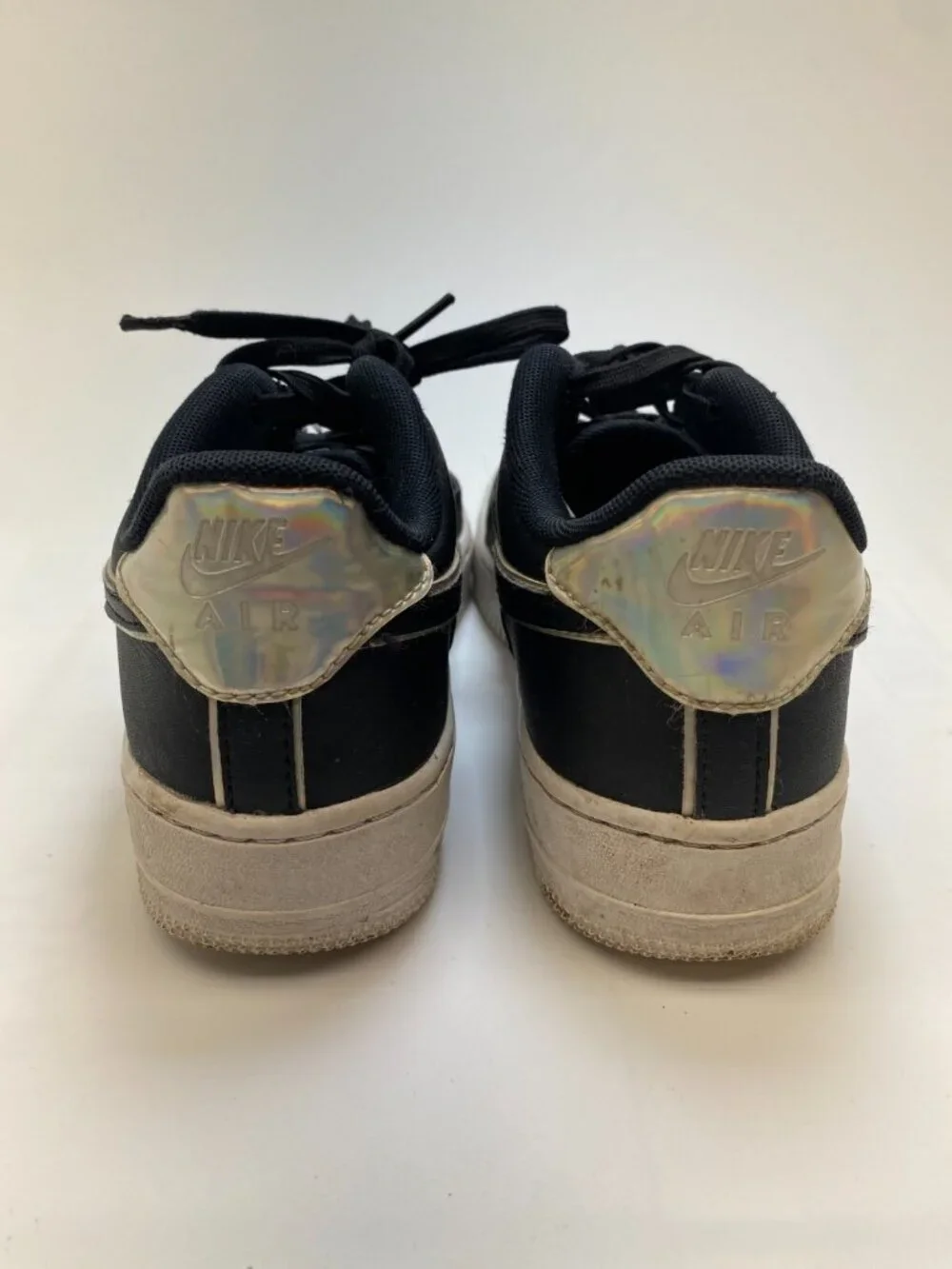 Nike Air Force 1 07 LV8 4 Black Iridescent Sz 6Y
